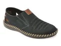 Pantofi RIEKER bleumarin, B2457, din piele naturala