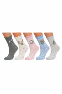 Sosete dama cu imprimeu Disney, set 5 perechi (Marime sosete: 38/41)