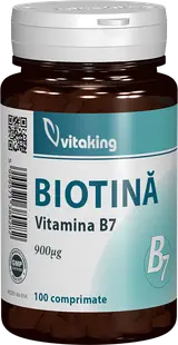 Vitamina B7 Biotina 900mcg, 100 comprimate, Vitaking
