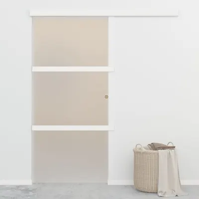 vidaXL Ușă glisantă cu opritor silențios 90x205 cm sticlă ESG/aluminiu