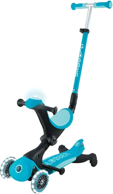 Trotineta pliabila 5 in 1 Globber - Go Up Deluxe Lights 360°, albastru
