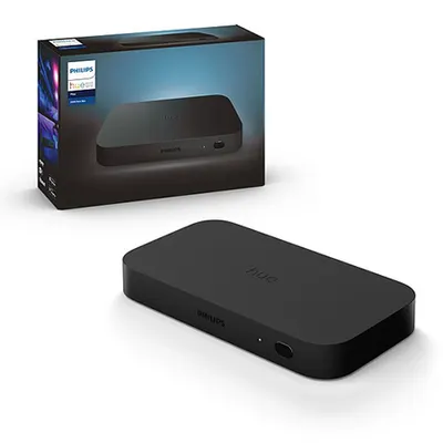 Sync Box Philips Hue HDMI, pentru sincronizare lumini, Wi-Fi, 4 porturi, receptor IR, 4K