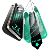 Folie de protectie Ecran ESR Armorite UltraFit pentru Apple iPhone 17 Pro Max, Sticla Securizata, Full Glue, Set 3 bucati, Neagra