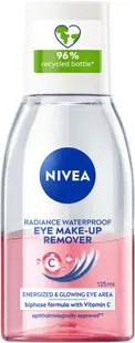 Loțiune bifazică Nivea pentru îndepărtarea machiajului rezistent la apă, cu vitamina C, 125 ml
