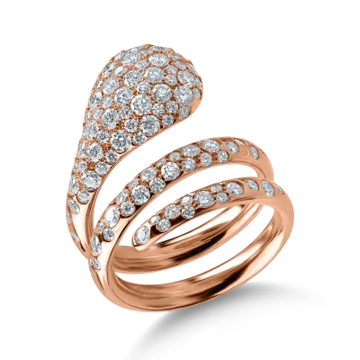 Inel din aur roz cu diamante de 1.8ct