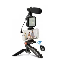 Trepied cu microfon si lumina pentru video, Kit AY-49