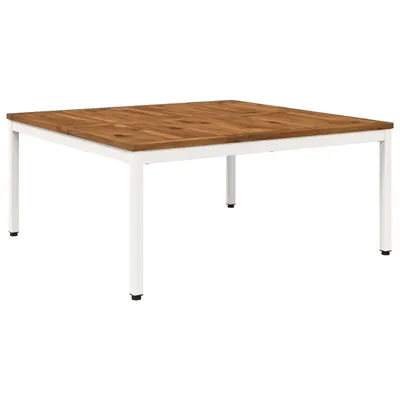vidaXL Masă de cafea Natural și Alb 100 x 100,5 x 45 cm