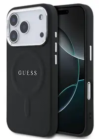 Husă Guess - Saffiano, iPhone 17 Pro, MagSafe, negru