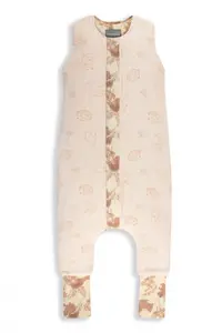 Sac de dormit din bumbac cu 2 fete 1-2 ani Animale de Epoca AlmondCream Sleepee 2.5 tog
