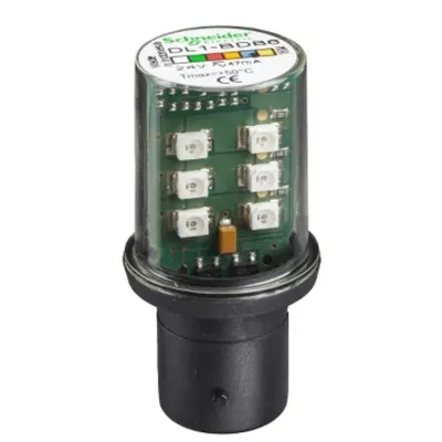 bec Led Protejat cu baza Ba15D, Continuu, Albastru, 24 V