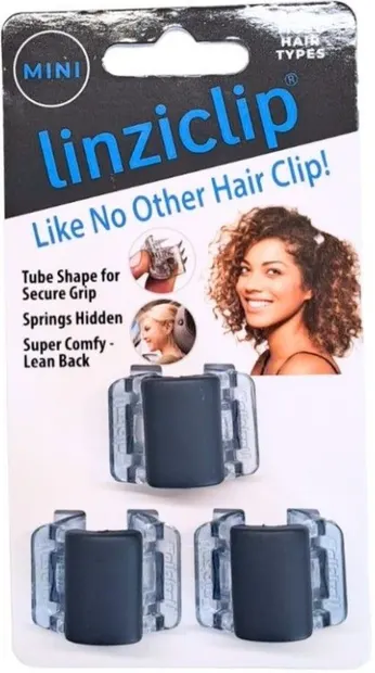 LinziClip Mini Agrafă de păr, indigo, 3 bucăți