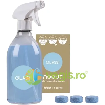 Set Solutie Curatare Geamuri Recipient + Tablete Zero Waste