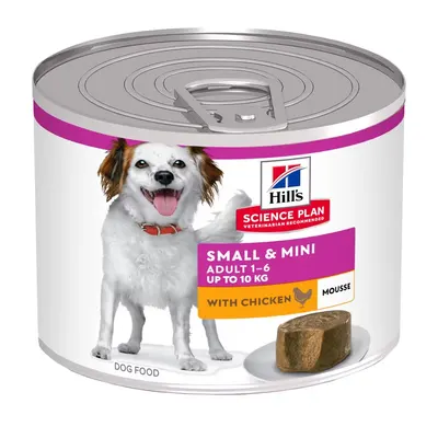 Hrana umeda caini, Hill's Science Plan Canine Adult Small & Mini Mousse Chicken, 200 g