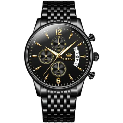Ceas barbati Nibosi Quartz Cronograf Analog Business Casual Fashion Negru