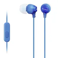 Căști cu microfon Sony - MDR-EX15AP, albastre