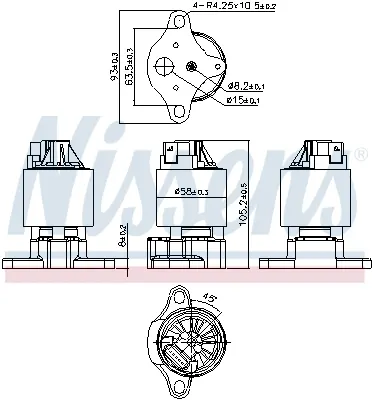 Supapa Egr Opel Astra G, Vectra B, Zafira a 1.4 1.6 Intre 1995-2005