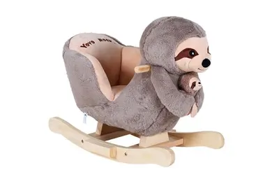 Balansoar din lemn pentru copii Knorr Toys Lenesul Luis include marioneta de mana din plus 65x32x50 cm, pana la 30 kg, 18 luni+