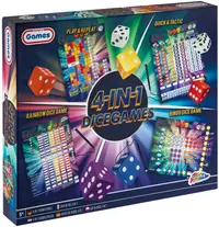 Grafix Board Game Set - Jocuri cu zaruri, 4 în 1