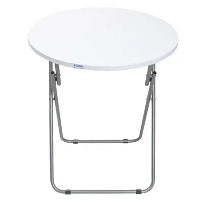 Masa Plianta Rotunda, Diametru 60 cm, Inaltime 65 cm, din PAL, Alba