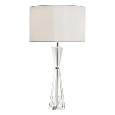 Veioza Risha 2 Light Table Lamp Crystal & Polished Nickel With Shade