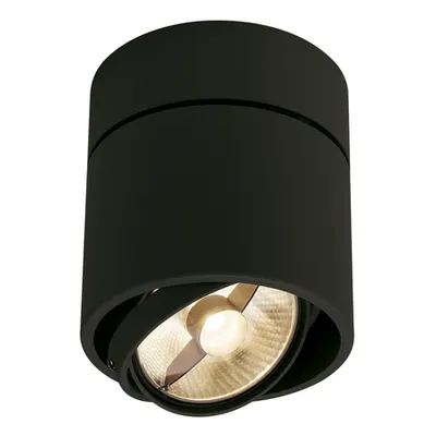 Corp iluminat TAVAN, KARDAMOD GU10 Luminita Plafonul, capac negru singur, QPAR111, rotund, negru mat, max. 75W