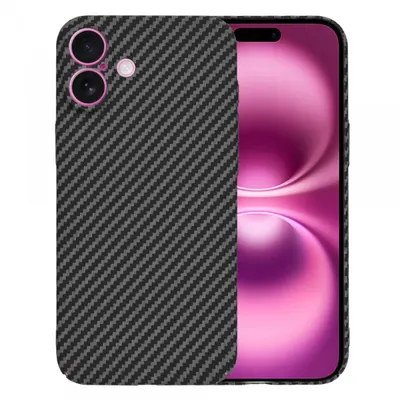 Husa pentru Apple iPhone 16 Plus, Techsuit, Carbonite FiberShell, Neagra