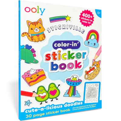 Carte de Stickere de Colorat Stickiville , Desene Dragalase