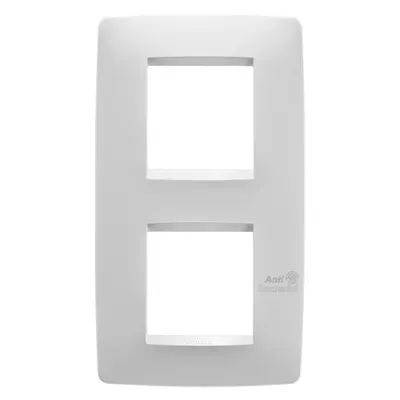 Placa Internationala Onec- Tehnopolimer - 2+2 Module Vertical - Alb - Antibacterian - Chorusmart