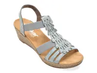 Sandale RIEKER albastre, 62436, din piele ecologica