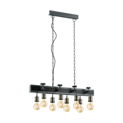 Lampa suspendata GOLDCLIFF silver-antique, negru 220-240V,50/60Hz