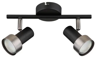 Spot Rabalux - Konrad 73012, IP20, GU10, 2 x 50W, 230V, negru mat