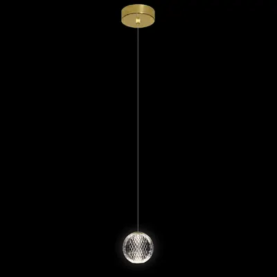Diamond Led Pendant 4.2w 3000k, Gold