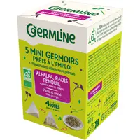 Mini Germinatoare cu Seminte de Alfalfa, Ridice si Fenicul Ecologice/Bio 5buc x 8g