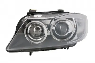 Far stanga (D1S H7, reglaj electric, cu motoras, fundal negru, fundal transparent) BMW Seria 3 2004-2012