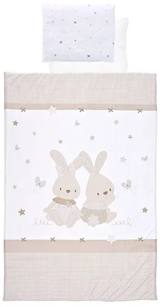 Set de lenjerie pentru bebeluși, 4 piese Lorelli - Honey Bunny, bej