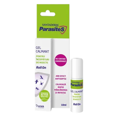 Gel calmant pentru intepaturi de insecte roll on Dantaderm Parasites, Viva Pharma | 10 ml