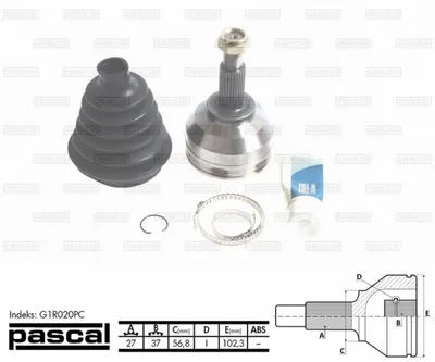 Cap planetara spre roata (27z 37z 56,8mm) RENAULT ESPACE IV, LAGUNA II, LAGUNA III 1.9D-2.2D dupa 2001
