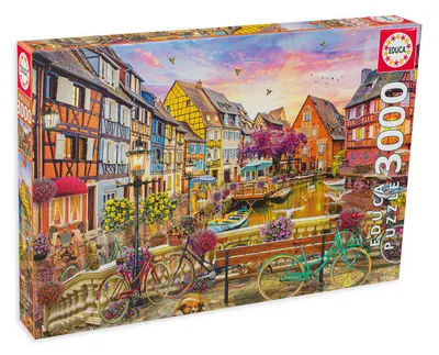 Puzzle Educa din 3000 de piese - Vedere din Colmar, Franta