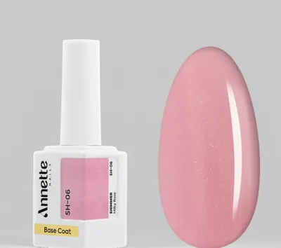 Rubber Baza AnnetteNails Shimmer Milky Rose SH-06, 12ml