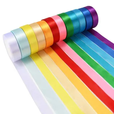 Bandă satinată lățime 5cm (set 4 role, total 92m)