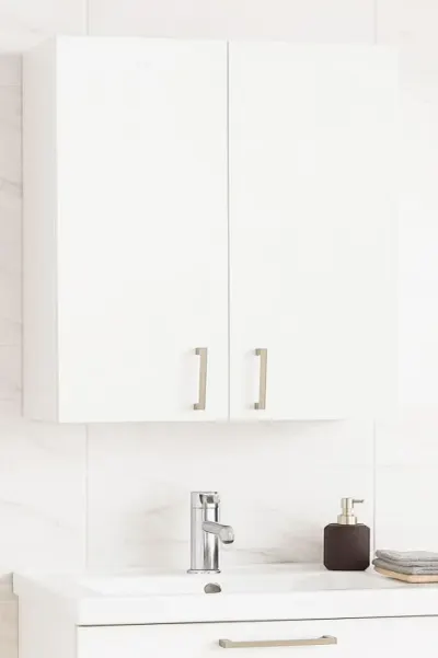 Dulap baie suspendat PROFI, 2 usi, alb, 65x21.5x68 cm