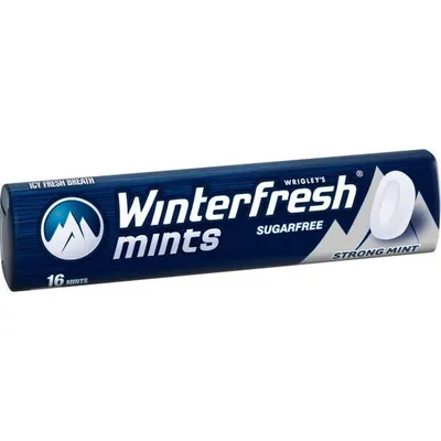 Winterfresh Mints Strong Mint bomboane mentolate cu aroma de menta 16 buc 28 g, 24 bucati Engros