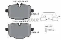 Set placute frana Spate potrivit BMW 5 (G30, F90), 5 (G31), 6 GRAN TURISMO (G32), 7 (G11, G12), 8 (G14, F91), 8 (G15, F92), 8 GRAN COUPE (G16, F93), IX (I20), X3 (G01) 1.6-Electric 07.15-
