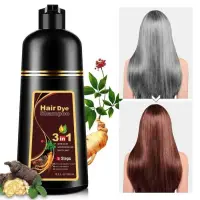 Sampon Colorant Maro Castaniu, Acoperire Fire Albe si Regenerare 3 in 1, 3 Chestnut Brown, 500 ml