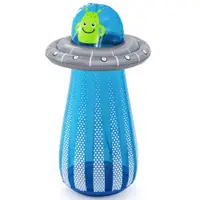 Jucarie gonflabila de gradina cu stropitoare Bestway UFO Albastru 119x61 cm cu conectare furtun apa,Baza antirasturnare,Material PVC rezistent