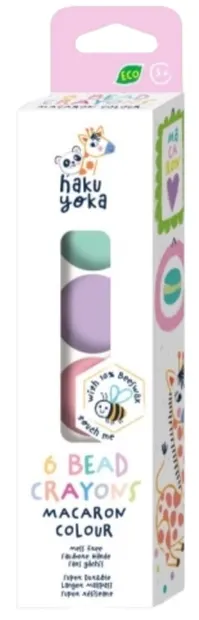 Mărgele creioane cerate eco Haku Yoka - Bomboane, 6 buc