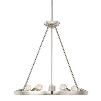 Corp de iluminat suspendat, lustra Uptown Theater Row 6 Light Chandelier – Imperial Silver