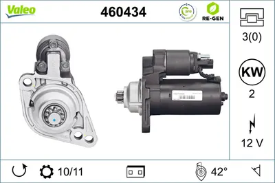 Electromotor (12v, 2kw, Reconditionat) Potrivit Audi A3, Tt; Seat Altea, Altea Xl, Cordoba, Ibiza Iii, Ibiza Iv, Ibiza Iv Sc, Leon, Toledo Iii; Skoda Fabia I, Fabia I Praktik 1.4-2.0d 10.99
