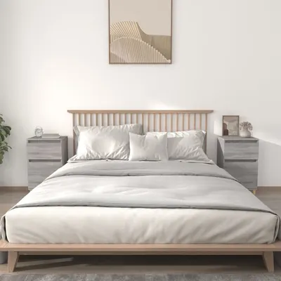 vidaXL Noptiere, 2 buc., gri sonoma, 40x35x70 cm