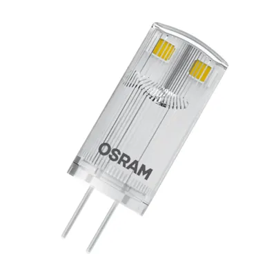 Bec LED capsulă Ledvance (Osram) LED PIN 10 320° 0,9 W 827 Clear G4, 100 lm, 2700 K, transparent